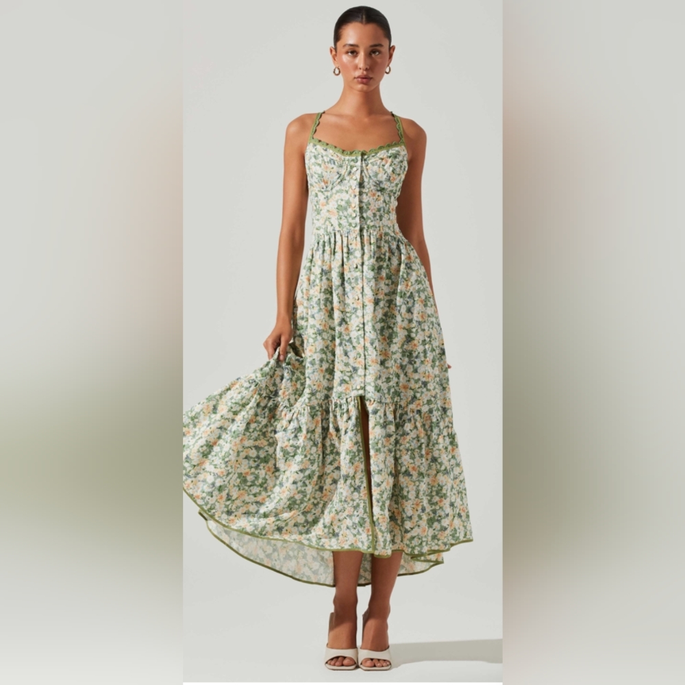 NWT ASTR The Label Yamila Floral Eyelet Dress
